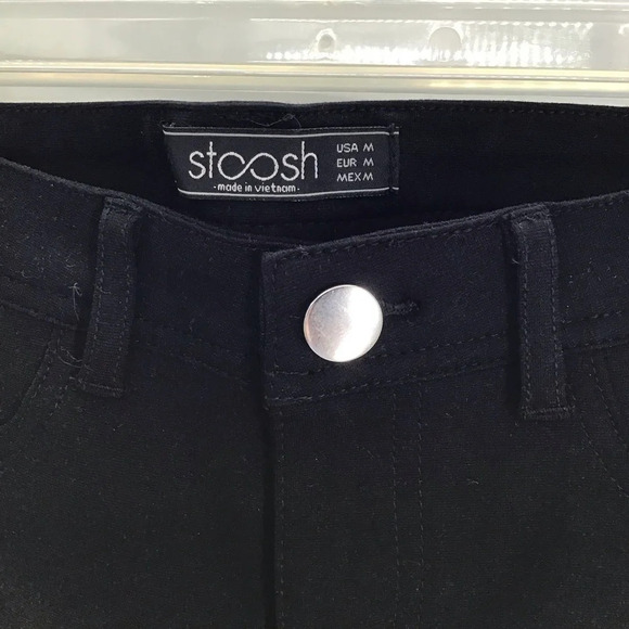 Swoosh Women’s Casual Stretch Striped Leggings Black/White Size Medium - Picture 5 of 6